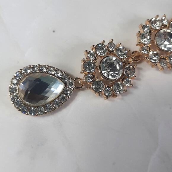 Gold & Crystal Three Piece Jewelry Set - Picture 5 of 6